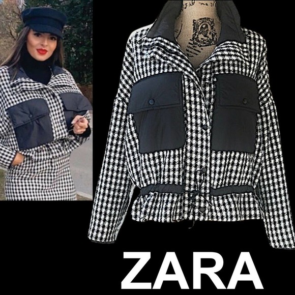 Zara HoundstoothTweed Jacket MSRP $89 - Picture 2 of 9